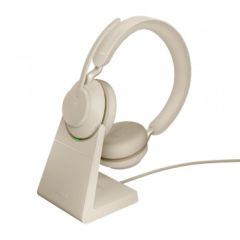 Jabra Evolve2 65, UC Stereo Headset Head-band Beige