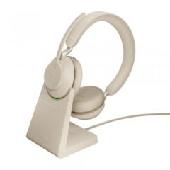 Jabra Evolve2 65, MS Stereo Headset Head-band Beige