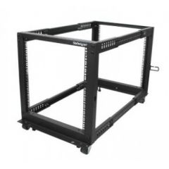 StarTech.com 12U Adjustable Depth Open Frame 4 Post Server Rack w/ Casters / Levelers and Cable Management Hooks