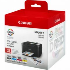 Canon 9182B004 (PGI-1500 XLCMYBK) Ink cartridge multi pack, 34ml + 3x12ml, Pack qty 4