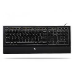 Logitech Illuminated , US keyboard USB Black