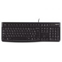 Logitech K120 keyboard USB AZERTY Belgian Black