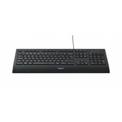 Logitech K280e keyboard USB QWERTZ Swiss Black