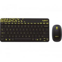 Logitech MK240 NANO keyboard RF Wireless Hebrew Black,Yellow