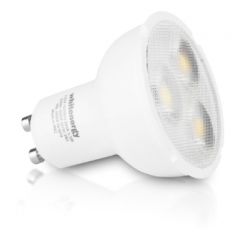 Whitenergy Dimmable LED Bulb | 6x SMD 3030 LED | MR16 | GU10 | 5.5W| 230V | White Warm (09568) - Zeta