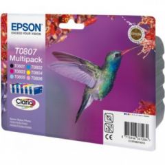 Epson C13T08074011 (T0807) Ink cartridge multi pack, 220 pages, 6x7,4ml, Pack qty 6