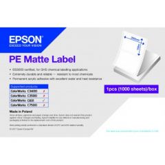 Epson PE Matte Label - Die-cut Fanfold sheets with sprockets203mm x 305mm, 500 labels
