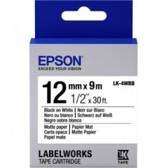 Epson C53S654023 (LK-4WBB) DirectLabel-etikettes, 12mm x 9m