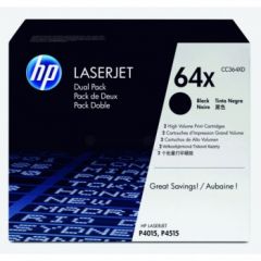 HP CC364XD (64XD) Toner black, 24K pages, Pack qty 2
