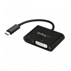 StarTech.com USB-C to DVI Adapter with USB Power Delivery - 1920 x 1200 - Black