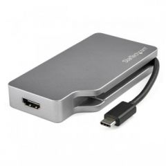 StarTech.com USB-C Multiport Video Adapter - 4-in-1 Aluminum - 4K 60Hz - Space Gray