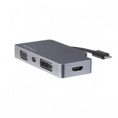 StarTech.com 4-in-1 USB-C Multiport Video Adapter - Aluminum - 4K 30Hz - Space Gray