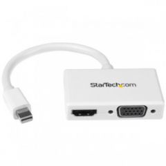 StarTech.com Travel A/V Adapter2-in-1 Mini DisplayPort to HDMI or VGA Converter - White