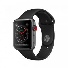 Apple Watch Series 3 GPS + Cellular, 38mm Space Grey Aluminium Case with Black Sport Band