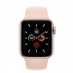 Apple Watch Series 5 GPS + Cellular, 40mm Gold Aluminium Case with Pink Sand Sport Band - S/M & M/L