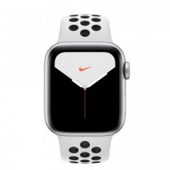 Apple Watch Nike Series 5 GPS + Cellular, 40mm Silver Aluminium Case with Pure Platinum/Black Nike Sport Band - S/M & M/L