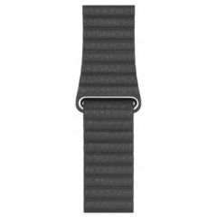 44mm Black Leather Loop - Medium