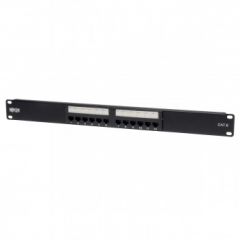 Tripp Lite 12-Port 1U Rack-Mount Cat6 / Cat5 110 Patch Panel 568B, RJ45 Ethernet