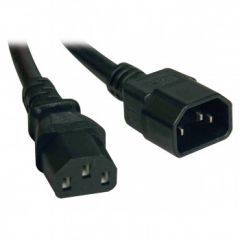 Tripp Lite Standard Computer Power Extension Cord Lead Cable, 10A, 18AWG (IEC-320-C14 to IEC-320-C13), 0.91 m (3-ft.)