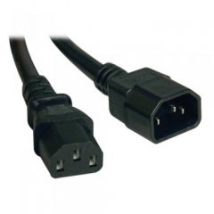 Tripp Lite Heavy-Duty Power Extension Cord Lead Cable, 15A, 14AWG (IEC-320-C14 to IEC-320-C13), 0.91 m (3-ft.)
