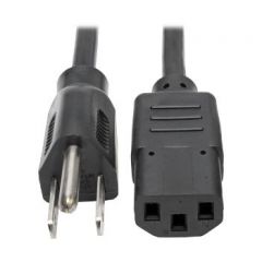 Tripp Lite Universal Computer Power Cord Lead Cable, 13A, 16AWG (NEMA 5-15P to IEC-320-C13), 2.43 m (8-ft.)