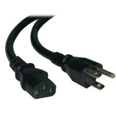 Tripp Lite Heavy-Duty Computer Power Cord Lead Cable, 15A, 14AWG (NEMA 5-15P to IEC-320-C13), 0.91 m (3-ft.)