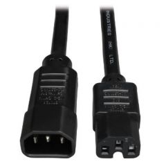 Tripp Lite Heavy-Duty Computer Power Cord Lead Cable, 15A, 14AWG (IEC-320-C14 to IEC-320-C15), 0.61 m
