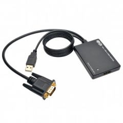 Tripp Lite VGA to HDMI Converter / Adapter with USB Audio and Power, 1080p