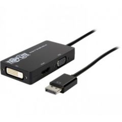 Tripp Lite DisplayPort 1.2 to VGA / DVI / HDMI All-in-One Converter Adapter, 4K x 2K HDMI