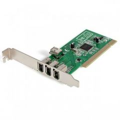 StarTech.com 4 port PCI 1394a FireWire Adapter Card - 3 External 1 Internal