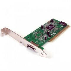 StarTech.com 1 Port eSATA + 1 Port SATA PCI SATA Controller Card w/ LP Bracket