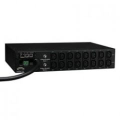 Tripp Lite 5.8kW Single-Phase Switched PDU, 208/240V Outlets (16 C13), L6-30P Input, 3.66 m (12-ft.) Cord, 2U Rack-Mount