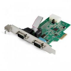 StarTech.com 2-Port PCI Express RS232 Serial Adapter Card - 16950 UART - 256-byte FIFO Cache - ASIX AX99100 - Full Profile Bracket - Replacement for PEX2S952 (PEX2S953)