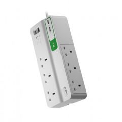APC PM6U-UK surge protector 6 AC outlet(s) 230 V 2 m White