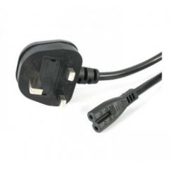 StarTech.com 1m Laptop Power Cord 2 Slot for UK - BS-1363 to C7 Power Cable Lead