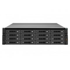 QNAP REXP-1620U-RP 128TB (16x 8TB Seagate Exos Enterprise HDD) disk array Rack (3U) Black,Silver