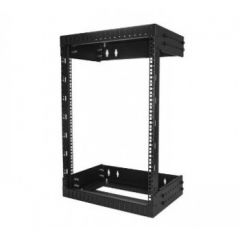 StarTech.com 15U 19" Wall Mount Network Rack - Adjustable Depth 12-20" 2 Post Open Frame Server Room Rack for AV/Data/ IT Communication/Computer Equipment/Switch w/Cage Nuts & Screws