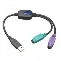 Tripp Lite USB to PS/2 Adapter - Keyboard and Mouse (A M to 2x Mini-Din6 F)