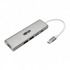 Tripp Lite USB-C Docking Station, 4K @ 30 Hz, HDMI, Thunderbolt 3, PD Charging, Micro SD �� Silver