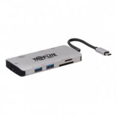 Tripp Lite USB-C Dock, 4K HDMI, 3x USB-A Ports, Gbe, SD Card Reader, 100W PD 3.0