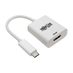 Tripp Lite USB-C (Type-C) to HDMI 4K Adapter, USB 3.1, Gen 1, Thunderbolt 3, 4K @ 60 Hz, M/F, White