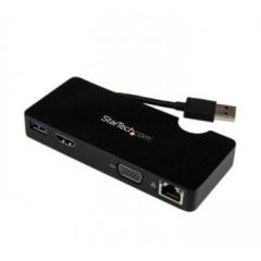 StarTech.com Travel Docking Station for Laptops - HDMI or VGA - USB 3.0