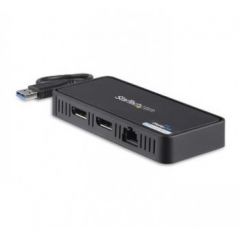 StarTech.com USB to Dual DisplayPort Mini Dock with GbE LAN - Dual 4K 60 Hz