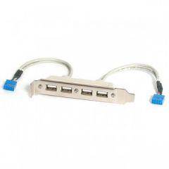 StarTech.com 4 Port USB A Female Slot Plate Adapter